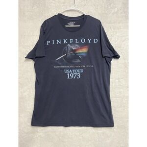 Pink Floyd USA Tour 1973 Graphic Band T Shirt Mens XL‎ Black Prism Rock Tee